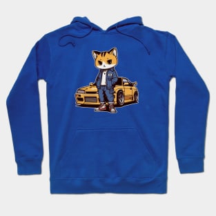 JDM Car - Neko Driver - Cat Racer Hoodie